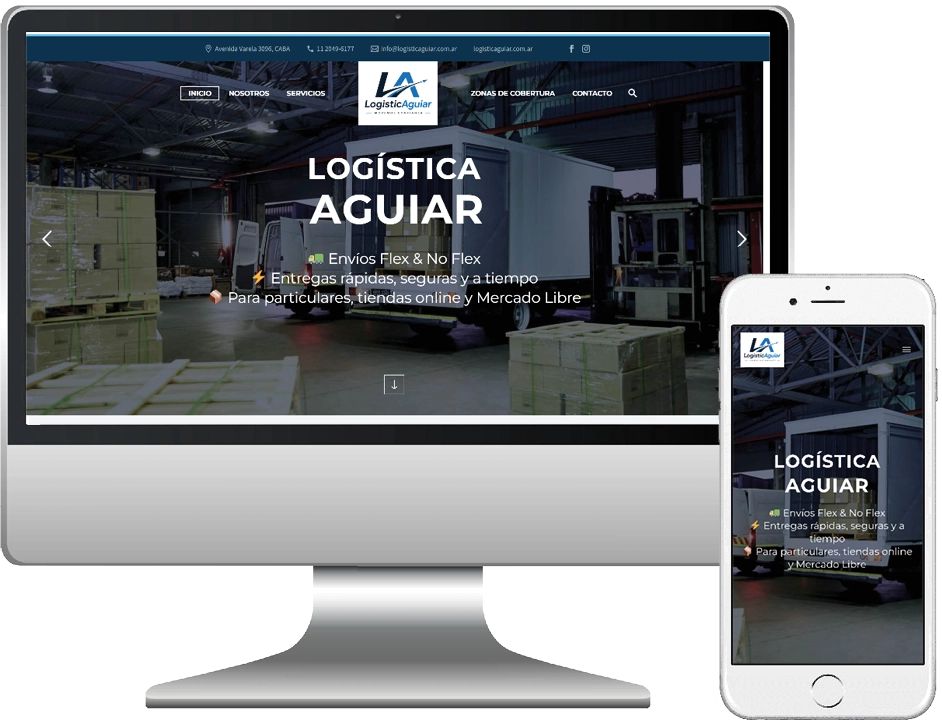 Logística Aguiar · marketing digital Argentina Web Soluciones